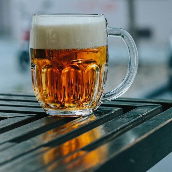 beer in a glass